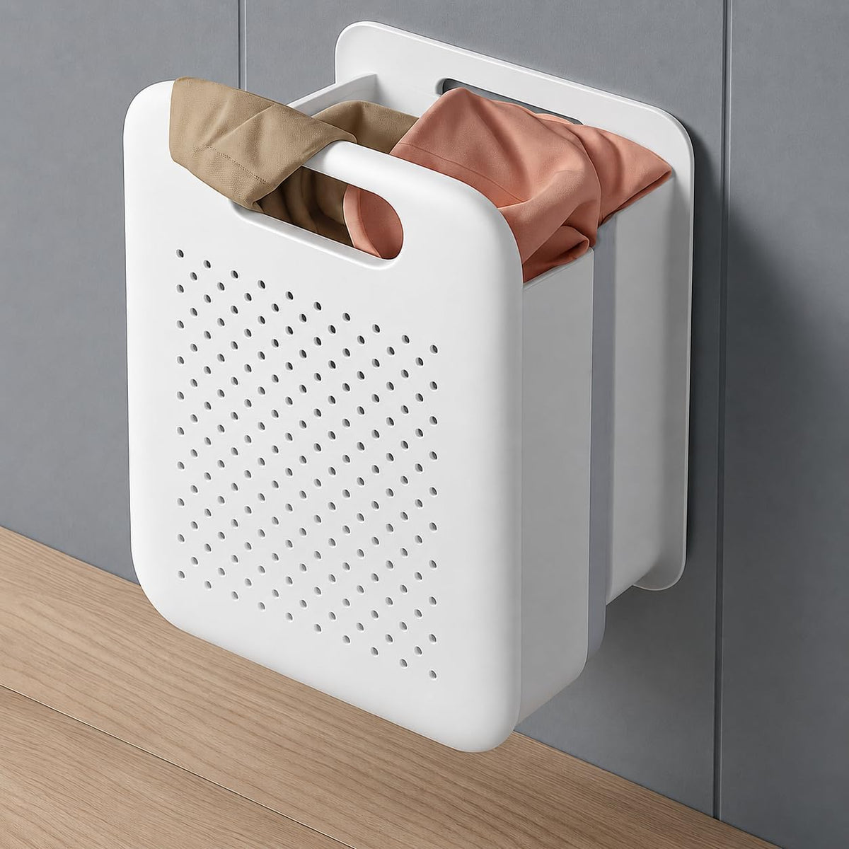 Hanging Laundry Hamper – Wall-Mounted Clothes Hamper, Hanging Laundry Basket & Space-Saving Clothes Organizer