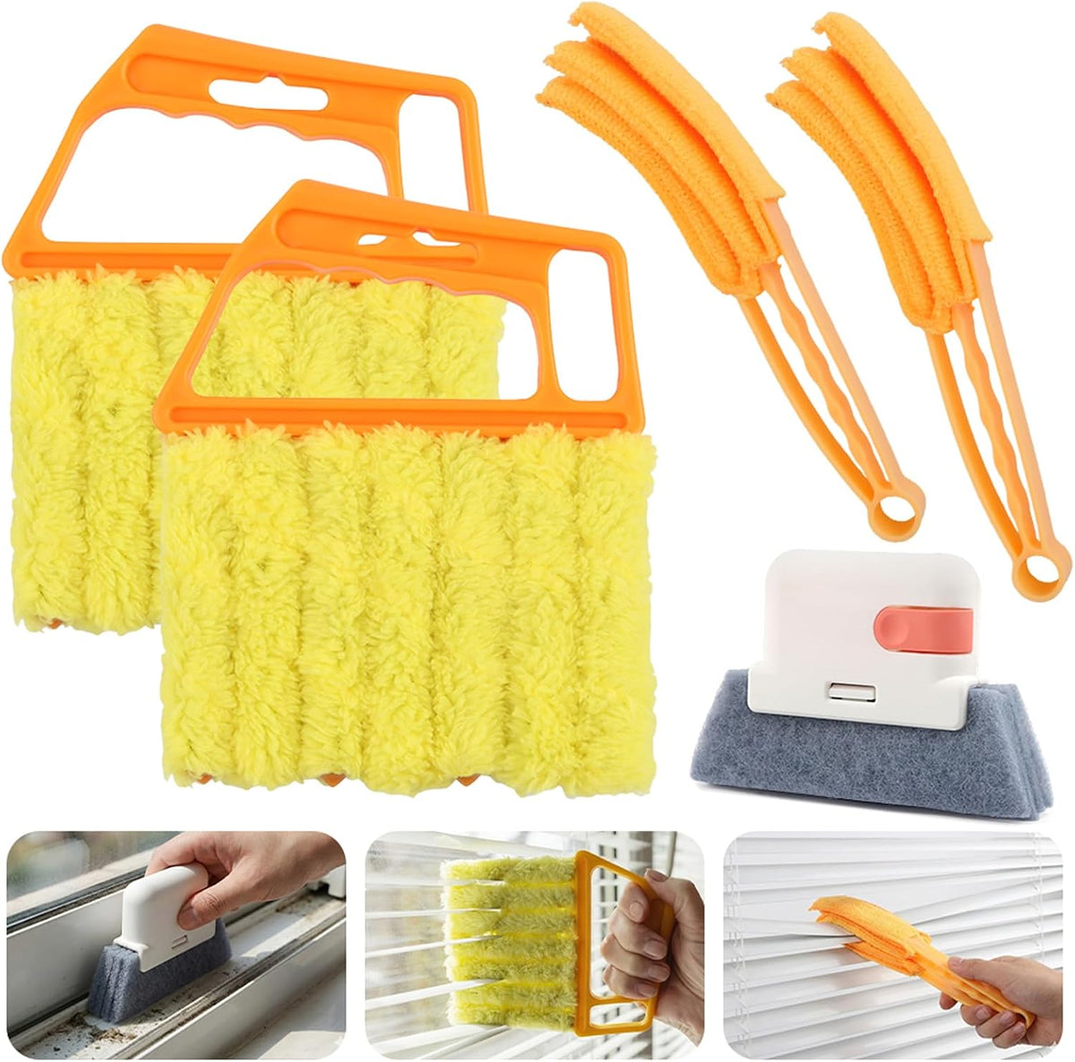 Blind Cleaning Brush – Window Blind Duster, Slat Cleaning Brush & Reusable Dust Removal Tool for Blinds and Shutters