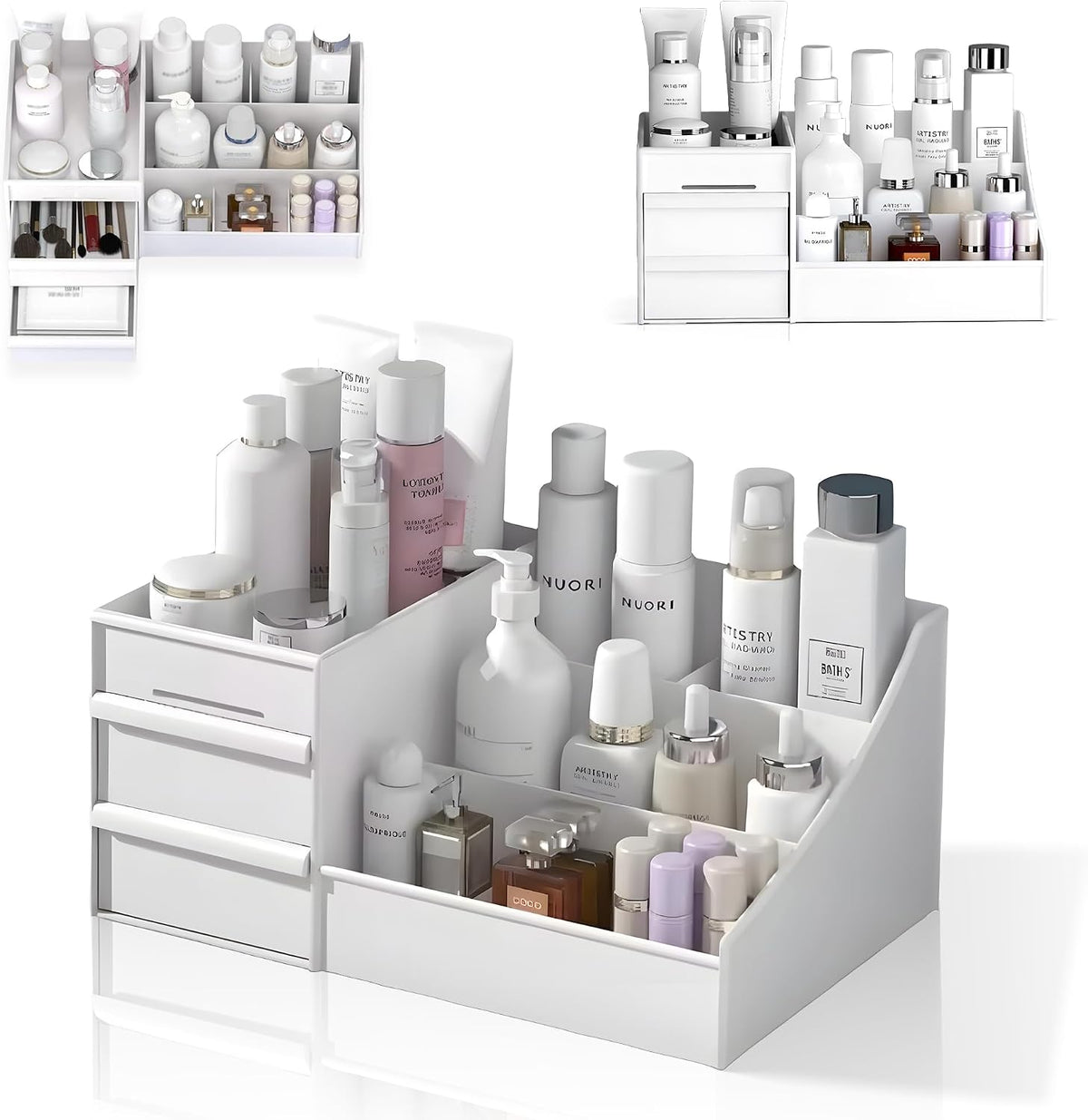 Bathroom Countertop Organizer – Bathroom Vanity Organizer, Toiletry Storage Tray & Space-Saving Makeup and Skincare Holder