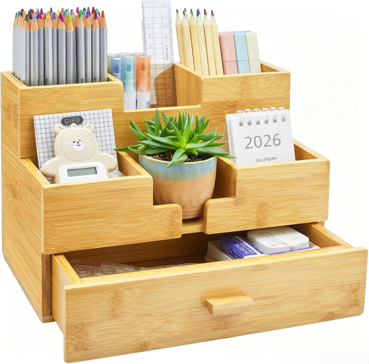 Desktop Storage Organizer – Desk Organizer, Office Supply Holder & Space-Saving Workspace Storage Container