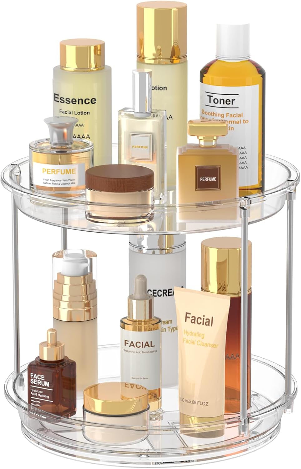 Rotating Bathroom Storage Organizer – 360° Rotating Bathroom Caddy, Countertop Toiletry Organizer & Space-Saving Storage Tray