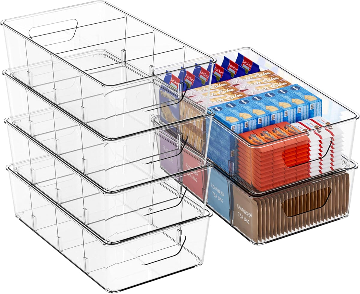 Stackable Food Storage Containers – Stackable Kitchen Storage Bins, Pantry Organization Containers & Space-Saving Food Storage Organizer