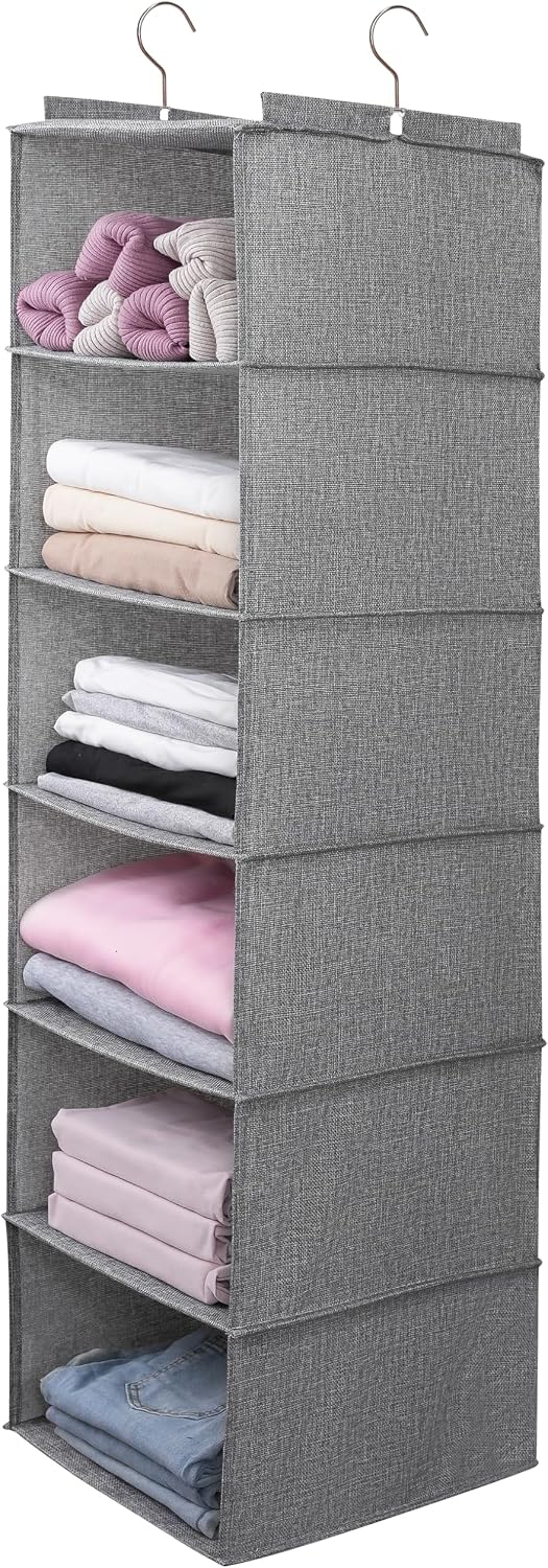 Hanging Closet Storage Organizer – Hanging Wardrobe Organizer, Closet Shelf Storage & Space-Saving Clothes and Accessories Organizer