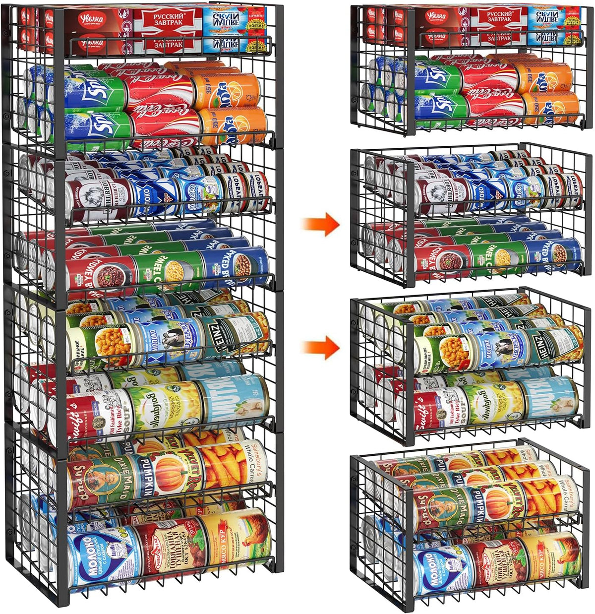 2-Tier Cabinet Organizer – Two-Tier Kitchen Cabinet Shelf, Stackable Storage Rack & Space-Saving Pantry and Countertop Organizer