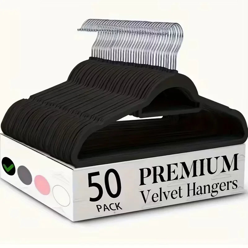 Space-Saving Clothes Hangers – Slim Closet Hangers, Space-Saving Clothing Rack & Compact Wardrobe Organizer for Shirts, Pants and Dresses