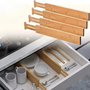 Adjustable Bamboo Drawer Dividers