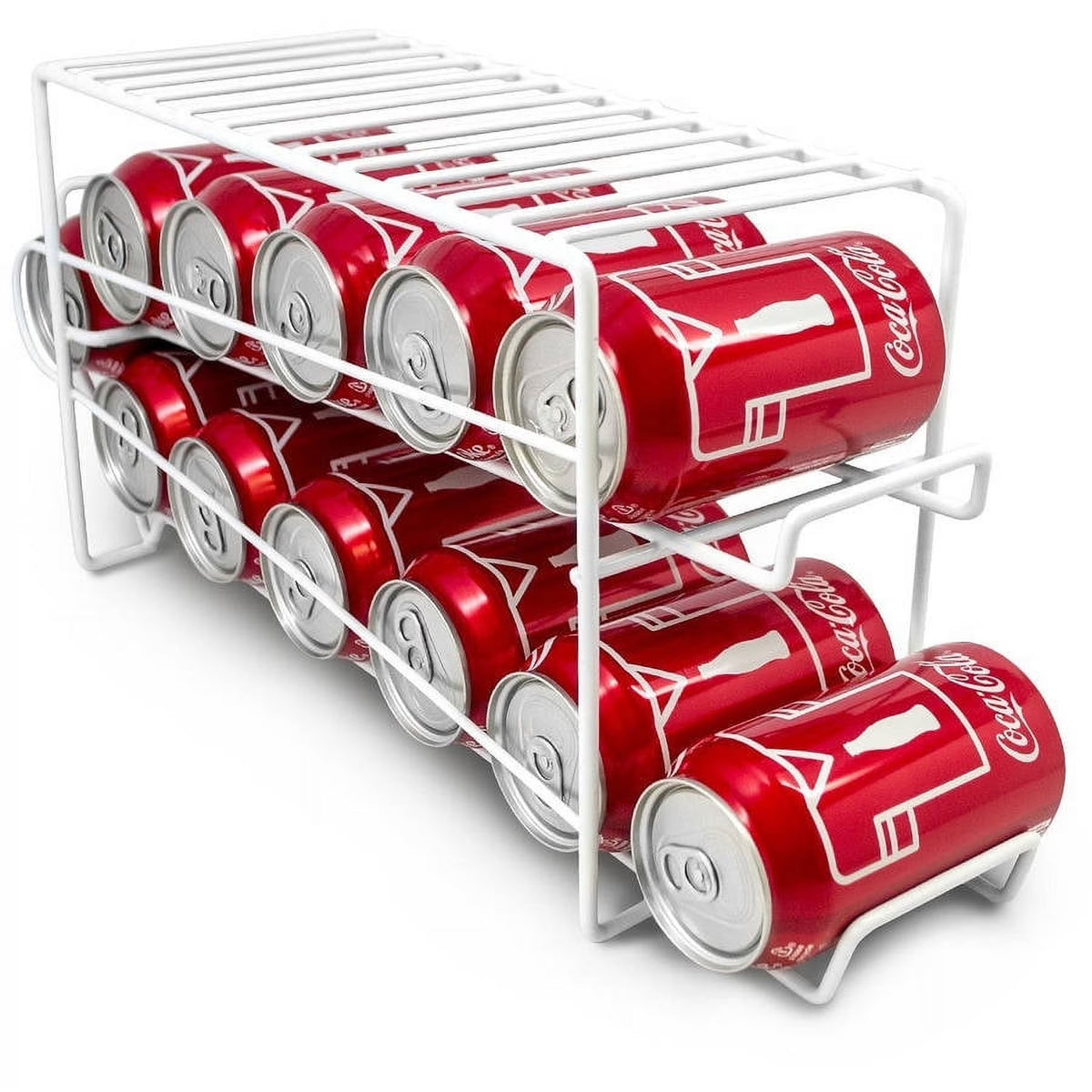 Can Organizer Dispenser – Soda Can Organizer, Beverage Can Dispenser & Space-Saving Refrigerator Storage Rack for Canned Drinks